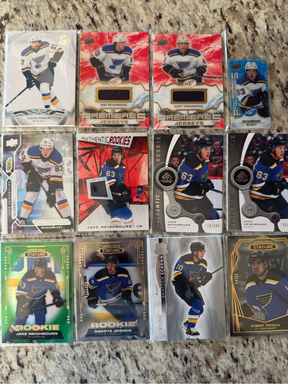 St. Louis Blues Inserts & Rookie Hockey Card Lot